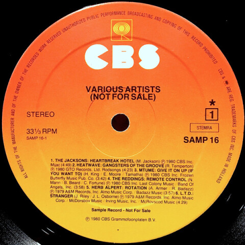 Various Artists (Not For Sale) SAMP 16
